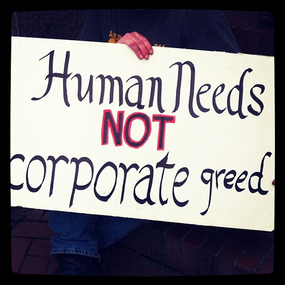 human needs not corporate greed