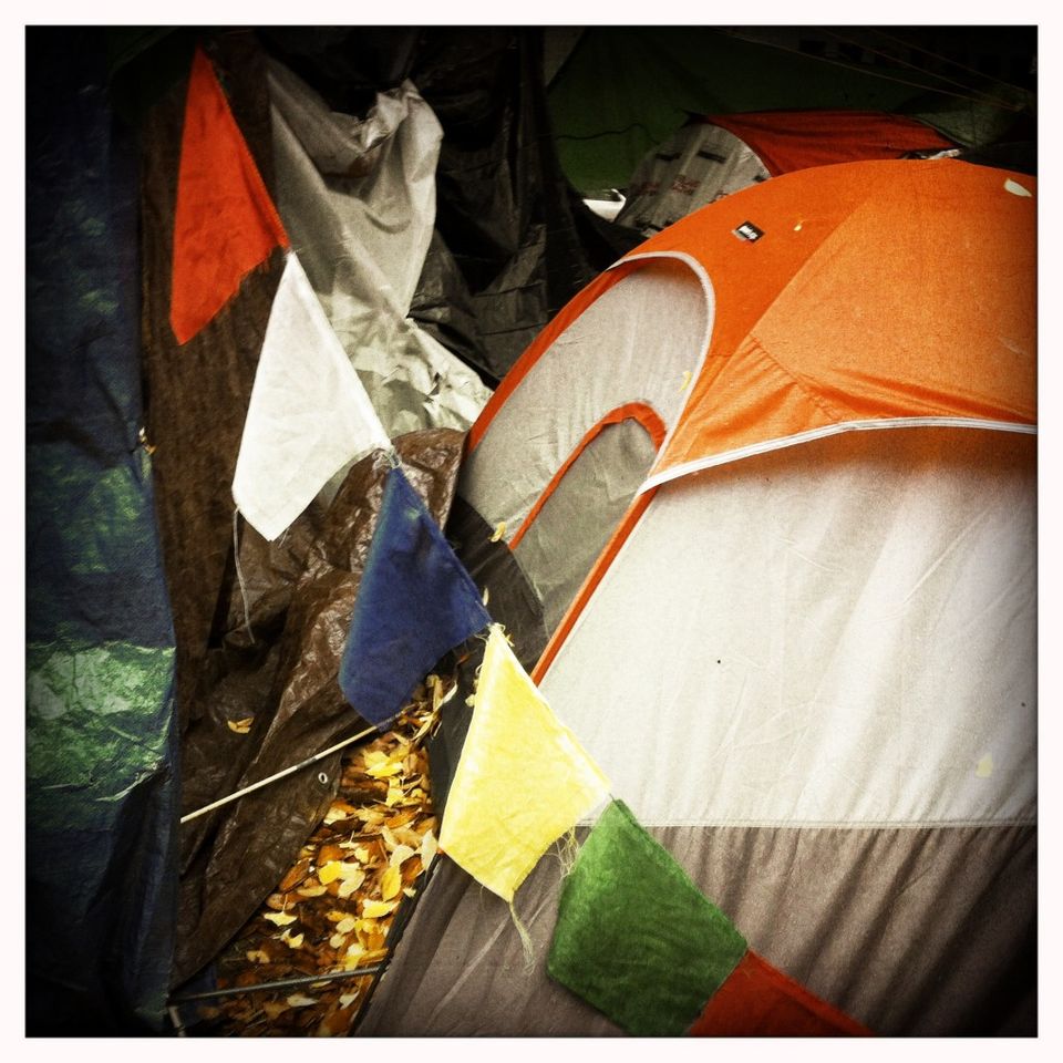Tent with Prayer Flags
