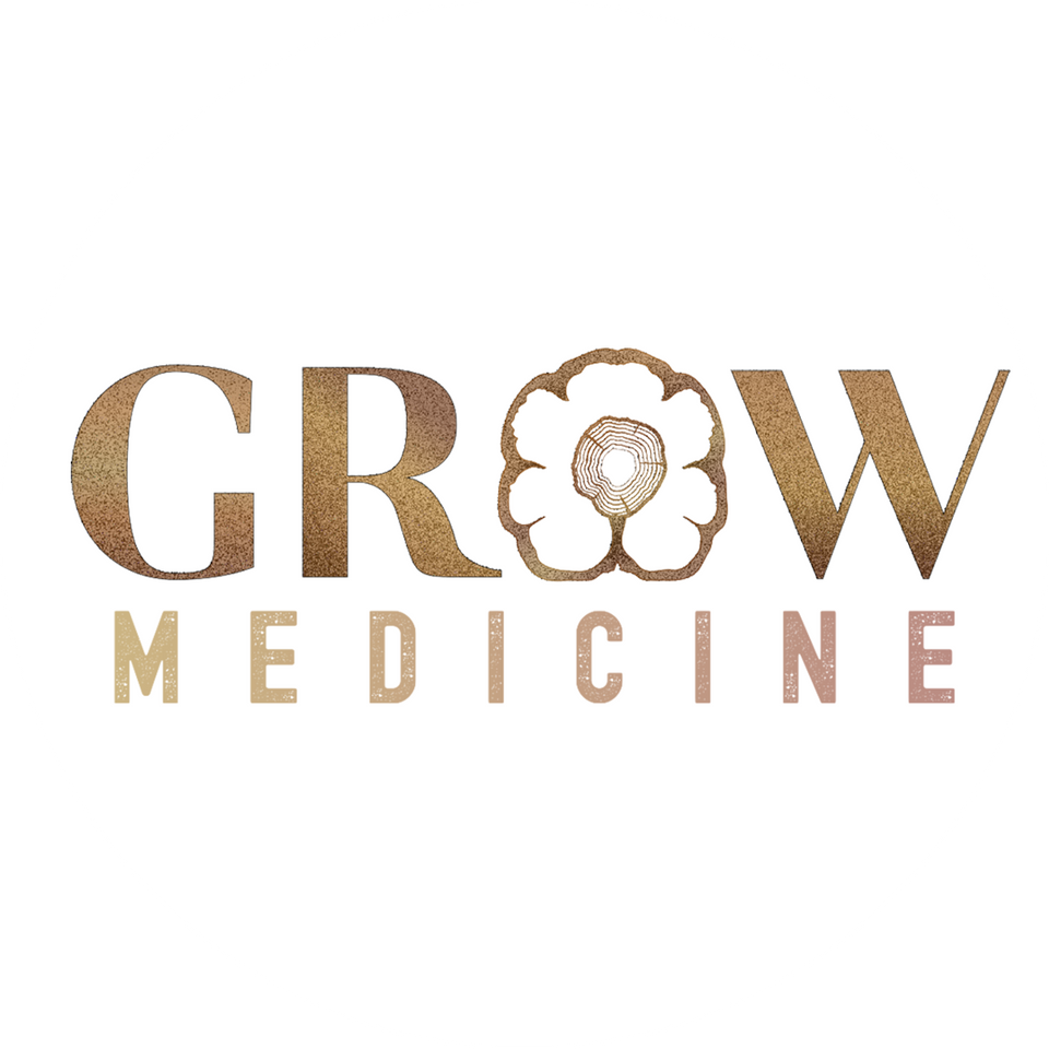 Grow Medicine logo on white circle