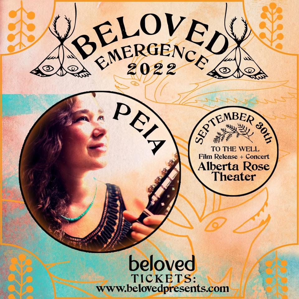 PEIA in a circle with Beloved Emergence branded imagery