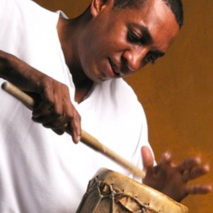 Gustavo Ovalles playing a drum Gustavo Ovalles playing a drum