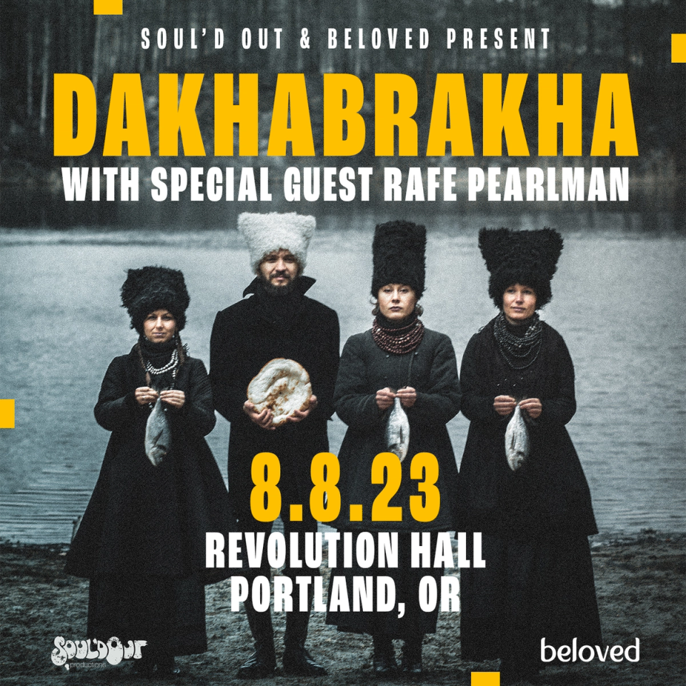 DakhaBrakha with show info overlay