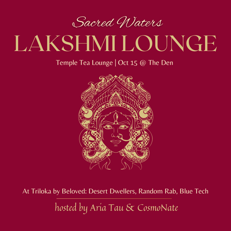 Lakshmi Lounge text on red background