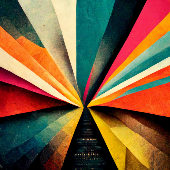 rainbow rays emanating from the center by Olivia Guethling and Midjourney rainbow rays emanating from the center by Olivia Guethling and Midjourney